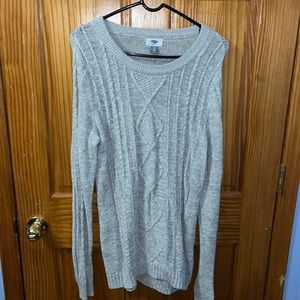 Old Navy Long Cozy Grey Sweater - Size L